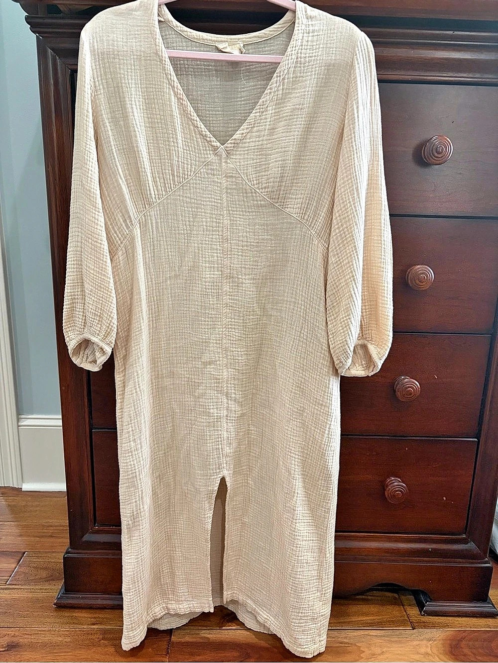Nation LTD Cotton Midi Dress in Cream Like New